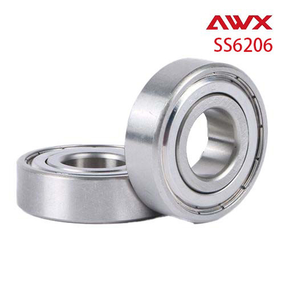 Buy SS 6206-2Z Steel High Precision Ball Bearings Low Friction Pre Lubrication online manufacture
