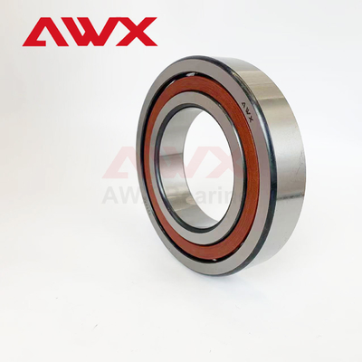 Customized Accuracy Miniature Angular Contact Bearings Pressed Steel Cage P6 P5 Precision
